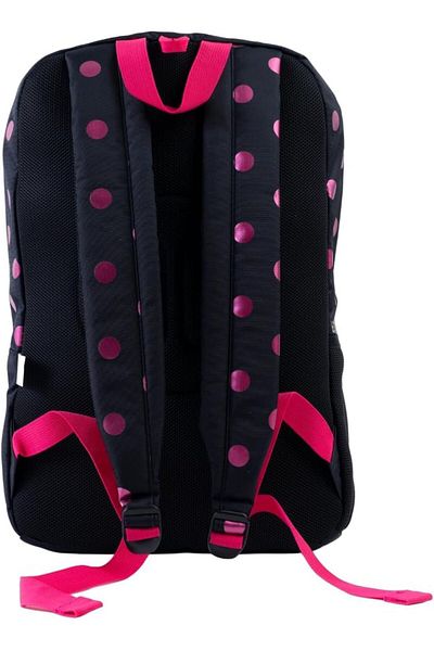 Pause Stylish Students Backpack, 17.5 Inch Size, Black/Pink