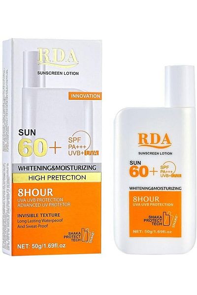 RDA Sunscreen 60 SPF Whitening, Moisturizing, Skin Protection 50g