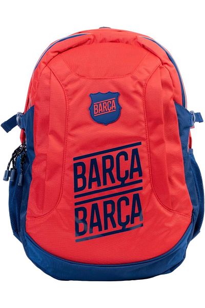 Barcelona FCB Barcelona Stylish Students Backpack with 2 Main Compartments and 2 Side Pockets, 18-Inch Size, B