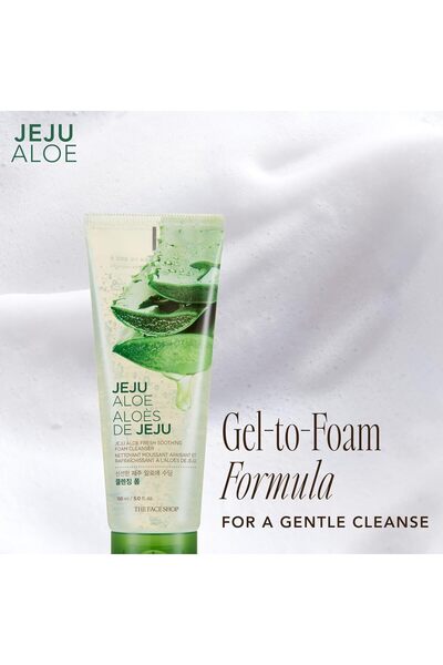 The Face Shop JeJu Aloe Fresh Soothing Foam Cleanser 150 ml