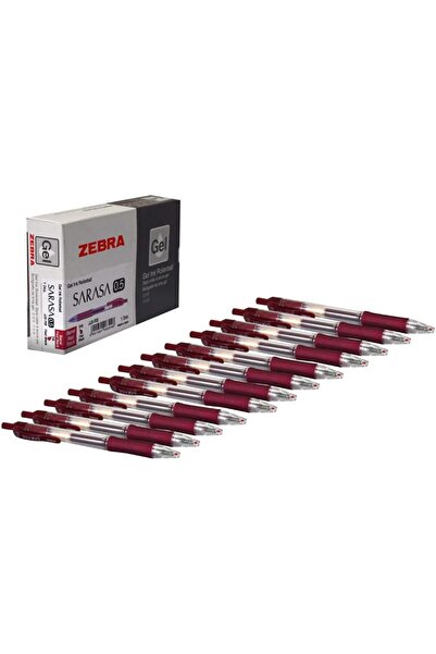 Zebra قلم حبر جاف ساراسا (0.5) عبوة من 12 قلم حبر جاف أسود