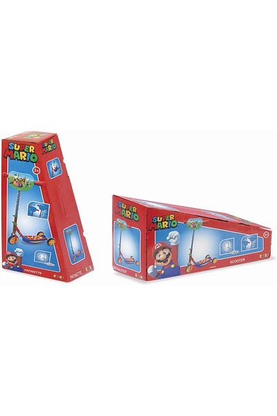 Smoby Super Mario Scooter 3 Wheels Design for Kids, Adjustable Height, Suitable for Indoor and Outdo