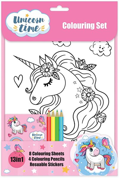 Generic Unicorn 13-In-1 Coloring Activity Set for Kids