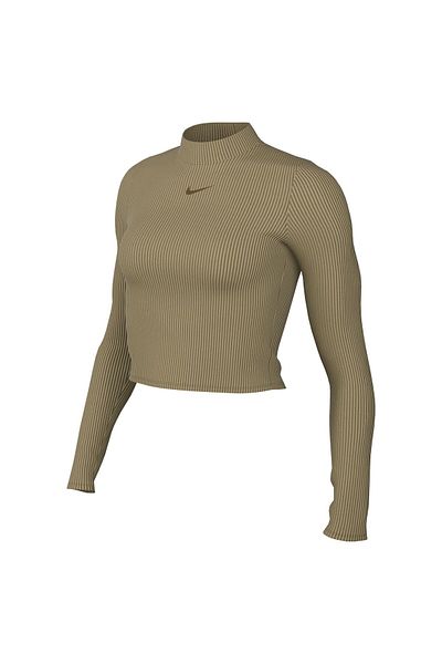 Nike W Nsw Essntl Rib Mock Ls Top