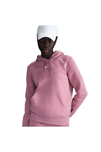 Nike هودي W NSW PHNX FLC STD PO - ELEMENTALPINK(SAIL)