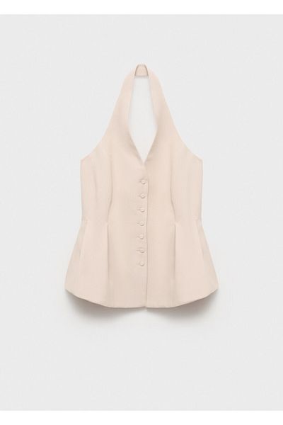 MANGO Woman Waistcoat miso