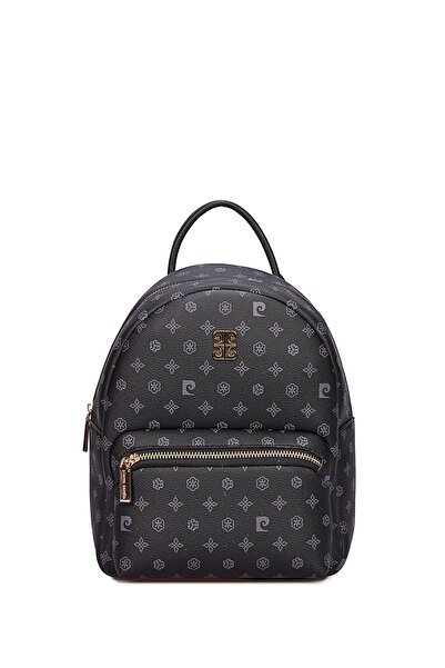 Pierre Cardin Black Monogram Women's Backpack 05Po25Y1888