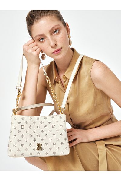 Pierre Cardin Vanilla Monogram Women's Crossbody Bag 05Po25Y1889