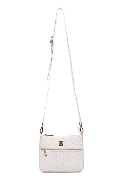 Pierre Cardin Weiß Grau Frauen Cross Umhängetasche 05PO25Y2009