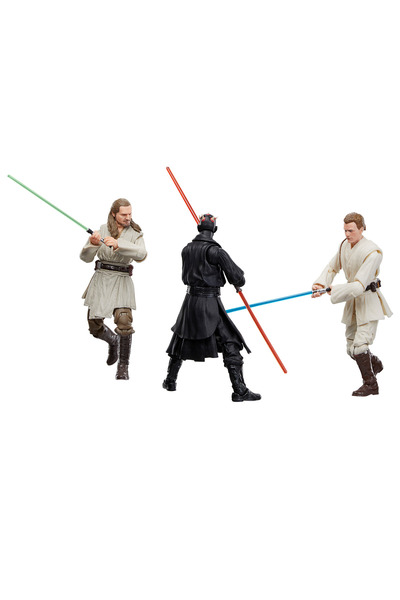 Hasbro Star Wars Black Series Qui-Gon Jinn, Darth Maul, Obi-Wan Kenobi (Phant...