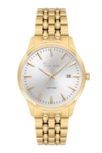 Nacar Safir Glass Classic Gold Men's Wristwatch Nc08- 29430615 -Dsm