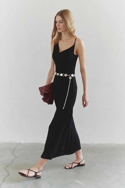 Trendyol Collection Περιορισμένης έκδοσης Μαύρο Πίσω Λεπτομέρεια Bodycon Strechy Πλεκτό Φόρεμα TWOSS25EL00509