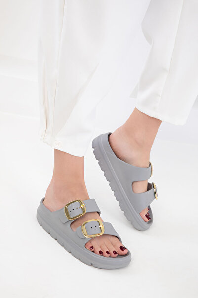 SOHO Graue Damenhausschuhe 20418