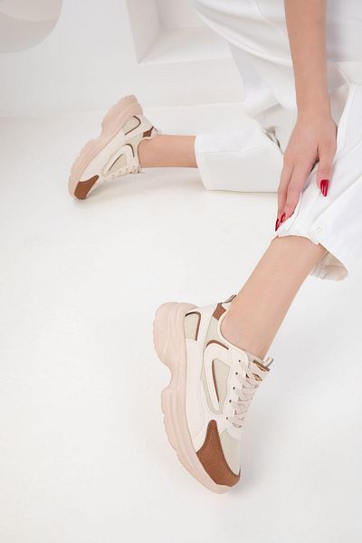 SOHO Beige-brauner Damen-Sneaker 20413