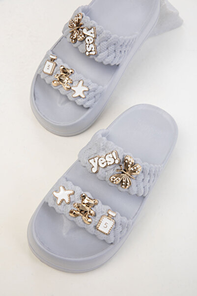 SOHO Graue Damenhausschuhe 20305