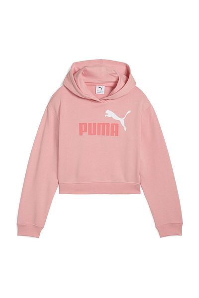 Puma Φούτερ με κουκούλα με χαλαρή εφαρμογή - τυπωμένο λογότυπο, λαιμόκοψη, μακρυμάνικο