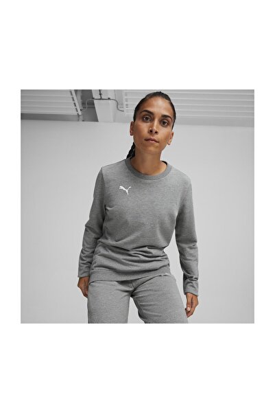 Puma Pánské mikiny s pravidelným střihem – s dlouhým rukávem, s výstřihem, hladké