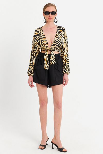 Cool & Sexy Schwarze Taschenshorts für Damen ROP103