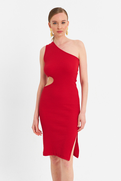 Cool & Sexy Dámské červené košilkové midi šaty OR2460