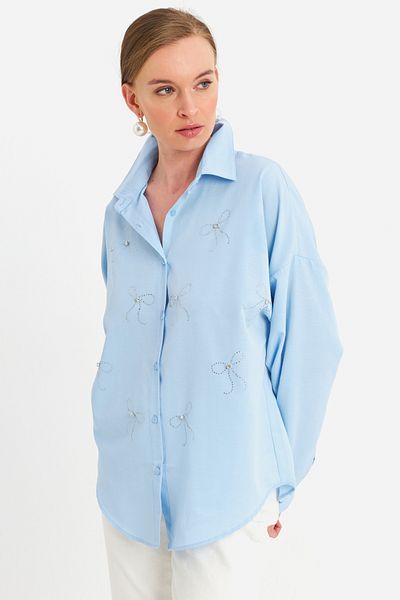 Cool & Modest Cămașă Blue Stone de damă MZER426