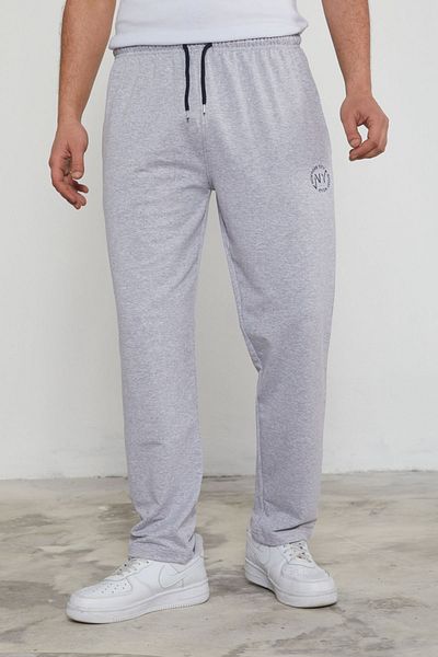 Trendyol Collection Γκρι κανονική κοπή New York κεντημένη φούτερ