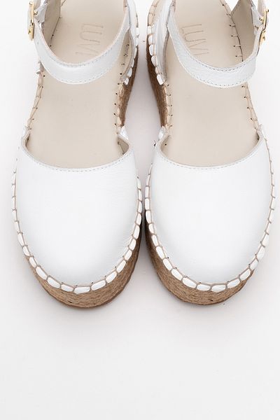 LuviShoes Sandale VİBA din piele naturală pentru femei cu talpă cu paie din paie
