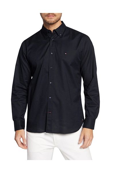 Tommy Hilfiger Slim Fit gombos galléros kék férfi ing MW0MW25035DW5