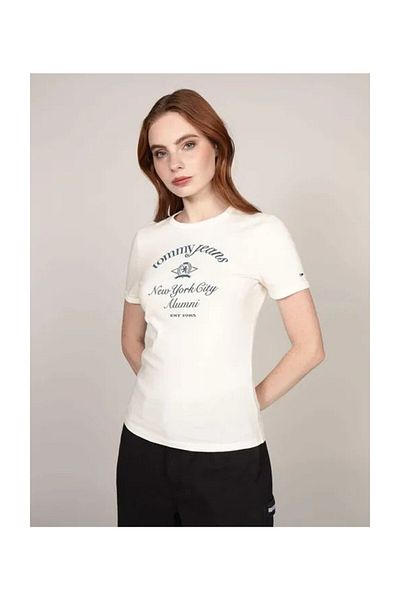 Tommy Hilfiger NYC Ringer Tričko - TJW Slim Crest Design