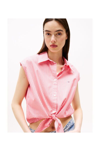 Tommy Hilfiger Tjw Poplin Front Knot Shirt
