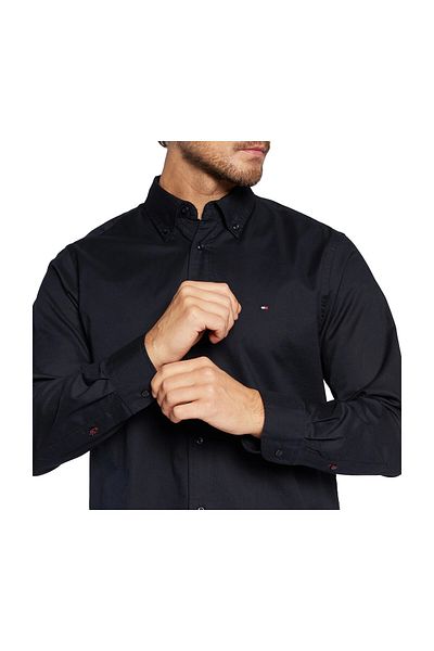 Tommy Hilfiger Slim Fit gombos galléros kék férfi ing MW0MW25035DW5