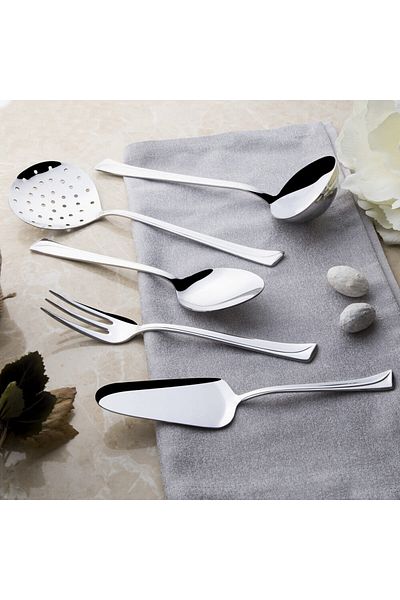 Nehir Maxi Simple 5 Piece Stainless Steel Serving Set