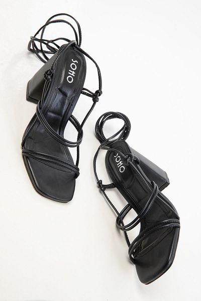 SOHO Black Women's Classic Heeled Shoes 20363