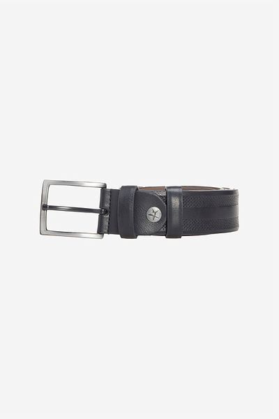 ALTINYILDIZ CLASSICS Ανδρικό σετ ζώνης casual - Μαύρο/Καφέ, 2 τεμαχίων, Ειδικό Ξύλινο Κουτί δώρου, Πακέτο γαμπρού