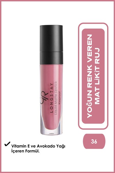 Golden Rose Longstay Liquid Matte Lipstick 36 Avokado Yağlı Kalıcı Likit Mat Ruj 5,5 ml
