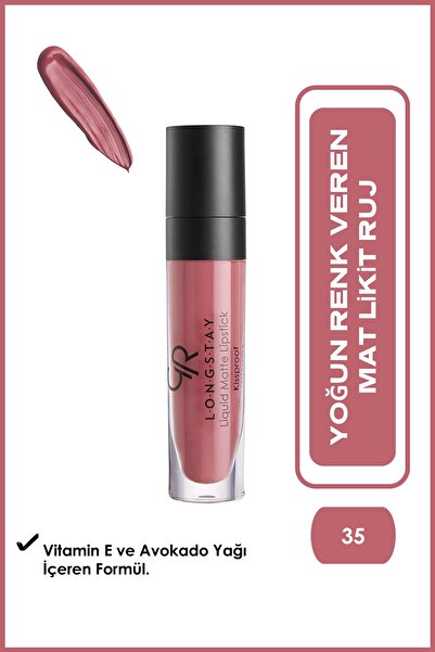 Golden Rose Longstay Liquid Matte Lipstick 35 Avokado Yağlı Kalıcı Likit Mat Ruj 5,5 ml
