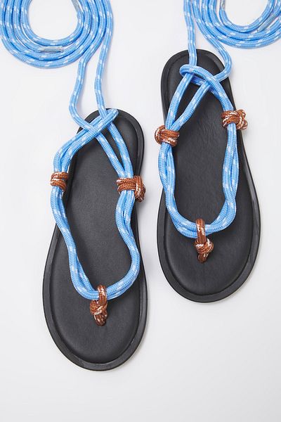 TRENDYOL SHOES Mehrfarbige Damen-Sandalen mit Seildetails