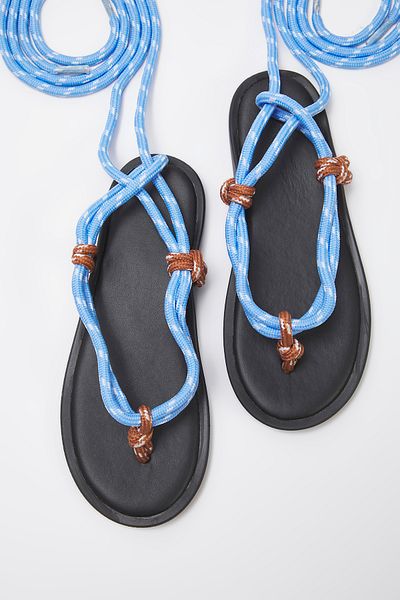 TRENDYOL SHOES Sandale de damă cu frânghie multicolore