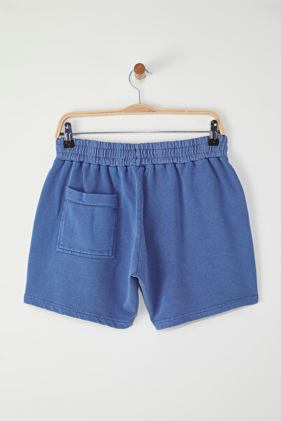 Edit by Trendyol Blue Regular Cut Thick Effect Knitted Shorts & Bermuda Tedss25Sr00001
