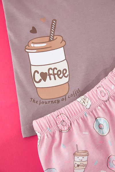 Edit by Trendyol Set pijamale pentru petrecere a timpului liber din nurcă 100% bumbac TEDSS25PT00009