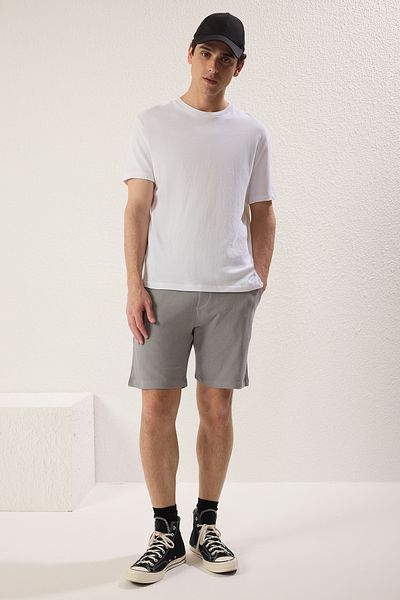Trendyol Collection 2 пари Black and Grey 100 Cotton Regular Fit Sort Бермуди TMNSS25SR00040 чорно-сірого кольору TMNSS25SR00040