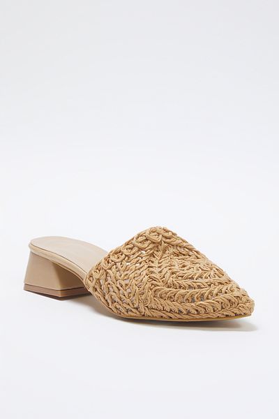 TRENDYOL SHOES Kamelfarbene Damenpantoffeln mit Absatz - TAKSS25TO00060