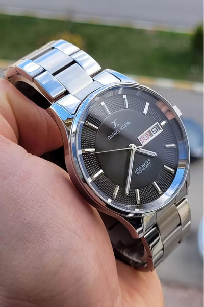 Daniel Klein Kadranı Siyah Kordonu Gri Renk Ayarlanabilir Kordonlu 44 Mm Erke...