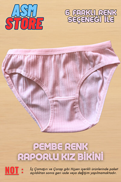 intimo kids Raporlu Kız Bikini - %100 Pamuklu Rahat Ve Sağlıkı Iç Giyim