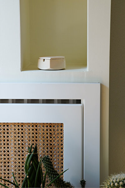 sin istanbul Сталева попільничка з кришкою бежевого кольору