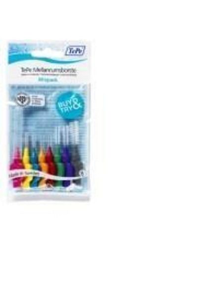 TePe Mixed Color Delist 8 Pack Interface Brush