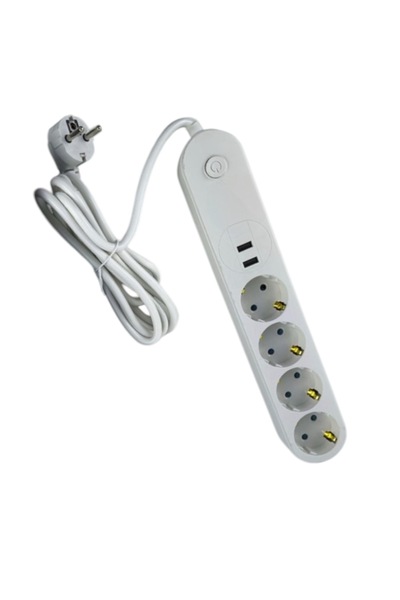 UFO Akım korumalı grup priz ve 4’lü 2’li USB ve 1 typc şarj aleti 2500 watt