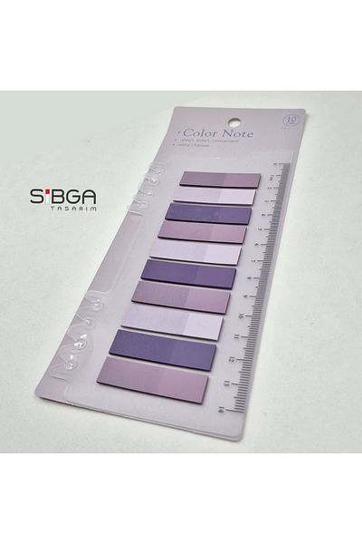 sibga tasarım Transparent Colored Post-It Note Paper - 200 Sheets Bookmark Sticker