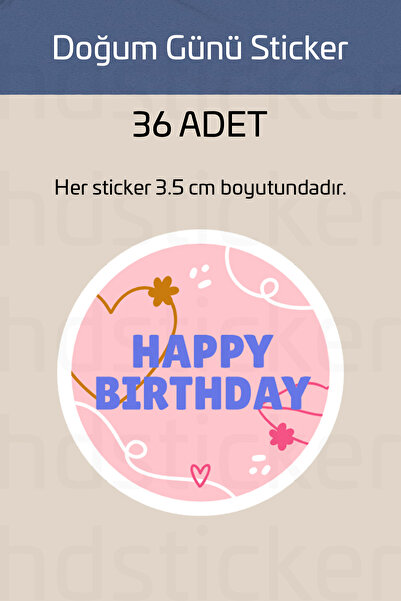 hdsticker 36 komada srećnih rođendanskih nalepnica, set rođendanskih etiketa