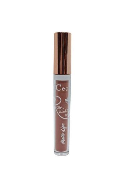 Cecile 04. Rose Water Matte Lips Gloss - Elegant and Shortcut