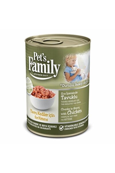 Pets Family Yavru Kediler Için Tavuklu Yaş Mama 400 gr